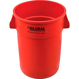 Global Industrial 240462RD Global Industrial™ Plastic Trash Can - 44 Gallon Red image.