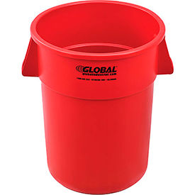 Global Industrial 240464RD Global Industrial™ Plastic Trash Can - 55 Gallon Red image.