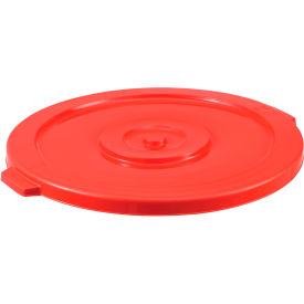 Global Industrial 240463RD Global Industrial™ Plastic Trash Can Lid - 44 Gallon Red image.