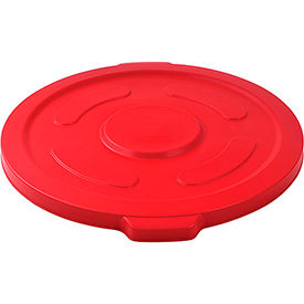Global Industrial 240465RD Global Industrial™ Plastic Trash Can Lid - 55 Gallon Red image.