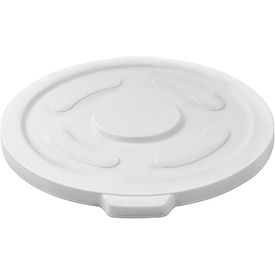 Global Industrial 240465WH Global Industrial™ Plastic Trash Can Lid - 55 Gallon White image.