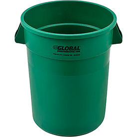 Global Industrial 240460GN Global Industrial™ Plastic Trash Can - 32 Gallon Green image.