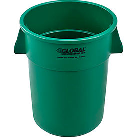 Global Industrial 240464GN Global Industrial™ Plastic Trash Can - 55 Gallon Green image.