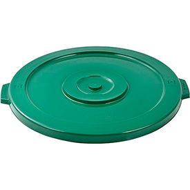 Global Industrial 240463GN Global Industrial™ Plastic Trash Can Lid - 44 Gallon Green image.