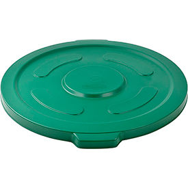 Global Industrial 240465GN Global Industrial™ Plastic Trash Can Lid - 55 Gallon Green image.