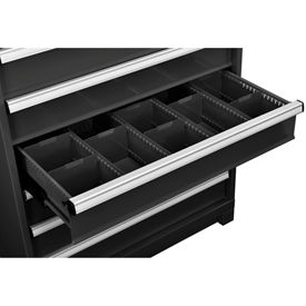 Global Industrial 316073 Global Industrial™ Dividers for 6"H Drawer of Modular Drawer Cabinet 36"Wx24"D, Black image.