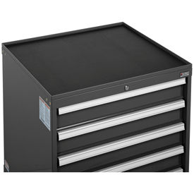 Global Industrial 316079 Global Industrial™ Top Tray w/Vinyl Mat for 30"Wx27"D Modular Drawer Cabinet Black image.