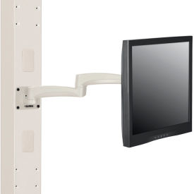 Global Industrial 436945BG Global Industrial™ Fixed Height LED/LCD Flat Panel Monitor Arm with VESA Plate, Beige image.