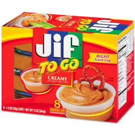 United Stationers Supply SMU24136 Jif To Go® Spreads SMU24136, Creamy Peanut Butter, 8/Box image.
