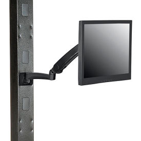 Global Industrial 436946ABK Global Industrial™ Gas Spring LED or LCD Monitor Arm w/ VESA Plate, Black image.