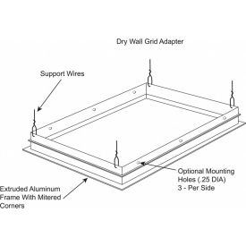 Acuity Brands Lighting (Lithonia) DGA24 Lithonia DGA24 Drywall Grid Adapter for 2x4 Recessed Fixture image.