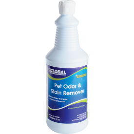 Global Industrial 670286 Global Industrial™ Pet Odor & Stain Remover, 1 Quart Bottle, 6/Case image.