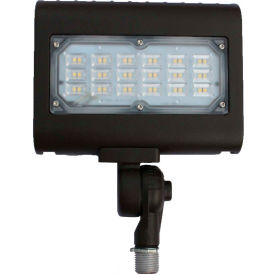 Commercial LED CLF4-30P5KNBR LED Flood Light, 30W, 3900 Lumens, 5000K, Knuckle Mnt, Bronze, DLC 5.0