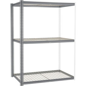 Global Industrial 3 Shelf Extra Heavy Duty Boltless Shelving Z Beam Add On 60Wx36Dx84H Wire Deck