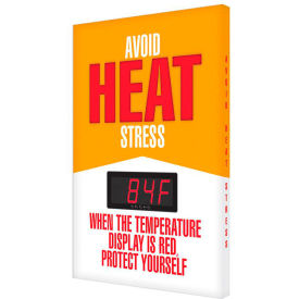 ACCUFORM MANUFACTURING SCK701 Accuform SCK701 Heat Stress Temperature Sign, AVOID HEAT STRESS, 28"H x 20"W, Aluminum image.