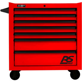 Homak Manufacturing RD04036070 Homak RD04036070 RS Pro Series 36"W X 24"D X 39"H 7 Drawer Red Roller Tool Cabinet image.