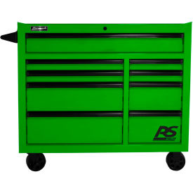 Homak Manufacturing LG04004193 Homak LG04004193 RS Pro Series 41"W X 24"D X 39"H 9 Drawer Green Roller Tool Cabinet image.