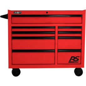 Homak Manufacturing RD04004193 Homak RD04004193 RS Pro Series 41"W X 24"D X 39"H 9 Drawer Red Roller Tool Cabinet image.