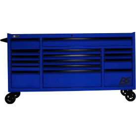 Homak Manufacturing BL04072160 Homak BL04072160 RS Pro Series 72"W X 24"D X 40-3/8"H 16 Drawer Blue Roller Tool Cabinet image.