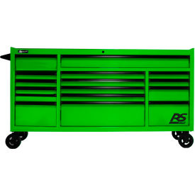 Homak Manufacturing LG04072160 Homak LG04072160 RS Pro Series 72"W X 24"D X 40-3/8"H 16 Drawer Green Roller Tool Cabinet image.