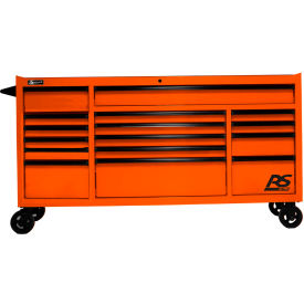 Homak Manufacturing OG04072160 Homak OG04072160 RS Pro Series 72"W X 24"D X 40-3/8"H 16 Drawer Orange Roller Tool Cabinet image.