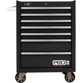Homak Manufacturing BK04027702 Homak BK04027702 Pro II Series 27"W X 24-1/2"D X 39"H 7 Drawer Black Roller Tool Cabinet image.