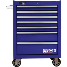 Homak Manufacturing BL04027702 Homak BL04027702 Pro II Series 27"W X 24-1/2"D X 39"H 7 Drawer Blue Roller Tool Cabinet image.