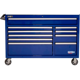 Homak Manufacturing BL04054210 Homak BL04054210 Pro II Series 54-1/2"W X 24-1/2"D X 39"H 10 Drawer Blue Roller Tool Cabinet image.