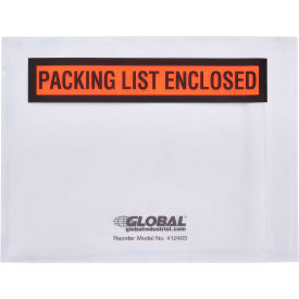 Global Industrial 412403 Global Industrial™ Packing List Envelopes W/Print, 4-1/2"L x 5-1/2"W, Orange, 1000/Pack image.