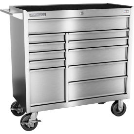 INDEPENDENT DESIGN INC  FMPS4111RC Champion FMPS4111RC FMPro Stainless Steel 41"Wx20"Dx42-1/2"H 11 Drawer Roller Cabinet image.