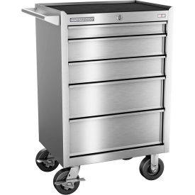 INDEPENDENT DESIGN INC  FMPS2705RC Champion FMPS2705RC FMPro Stainless Steel 27"Wx20"Dx42-1/2"H 5 Drawer Roller Cabinet image.