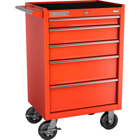 INDEPENDENT DESIGN INC  FMP2705RC-RD Champion FMP2705RC-RD FMPro 27"W x 20"D x 42-1/2"H 5 Drawer Red Roller Cabinet image.