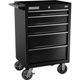INDEPENDENT DESIGN INC  FMP2705RC-BK Champion FMP2705RC-BK FMPro 27"W x 20"D x 42-1/2"H 5 Drawer Black Roller Cabinet image.