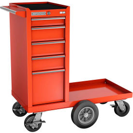 INDEPENDENT DESIGN INC  FMP1505LMC-RD Champion FMP1505LMC-RD FMPro 41"W x 20-1/4"D x 43-1/8"H 5 Drawer Red Roller Cabinet image.