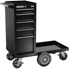 INDEPENDENT DESIGN INC  FMP1505LMC-BK Champion FMP1505LMC-BK FMPro 41"W x 20-1/4"D x 43-1/8"H 5 Drawer Black Roller Cabinet image.