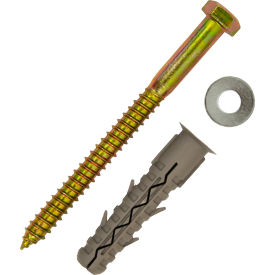 Superior Manufacturing Group, NoTrax GNRS960000 6" Metal Lag Bolt, Washer And Anchor Kit For GNR® Easy Rider Speed Bumps image.