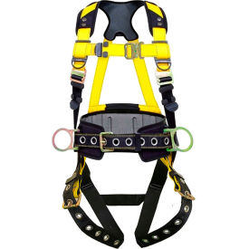 GF Protection Inc 37194 Guardian Series 3 Harness With Waist Pad, Tie Back Legs, 3 D-Rings, XL-XXL image.