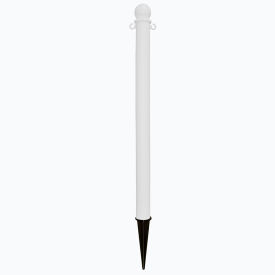 Global Industrial 708553WH Global Industrial™ Plastic Ground Pole, 35"H, White image.