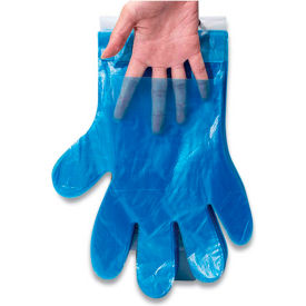 United Stationers Supply IBSR2GOPE8K Reddi-to-Go Poly Gloves on Wicket, One Size, Clear, 8,000/Carton image.