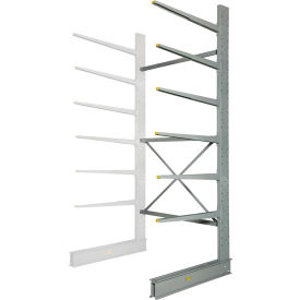 Global Industrial 320825A Global Industrial™ Single Sided Heavy Duty Cantilever Add-On Rack, 72"Wx58"Dx144"H image.