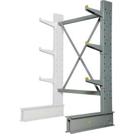 Global Industrial 320828A Global Industrial™ Single Sided Medium Duty Cantilever Add-On Rack, 2" Lip, 48"Wx33"Dx72"H image.