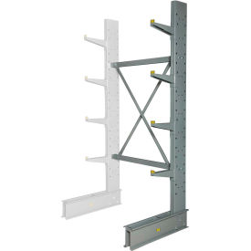 Global Industrial 320829A Global Industrial™ Single Sided Medium Duty Cantilever Add-On Rack, 2" Lip, 48"Wx33"Dx96"H image.