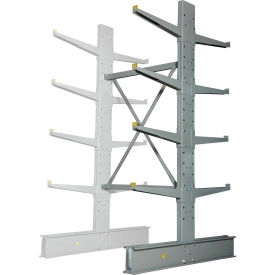 Global Industrial 320830A Global Industrial™ Double Sided Medium Duty Cantilever Add-On Rack, 2" Lip, 48"Wx60"Dx96"H image.