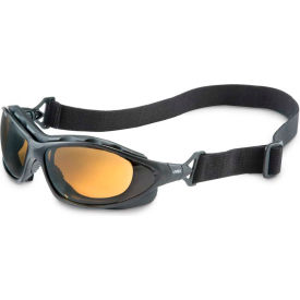 North Safety S0601HS Uvex® Seismic Sealed Eyewear, Black Frame, Espresso Lens, Scratch-Resistant, Anti-Fog image.