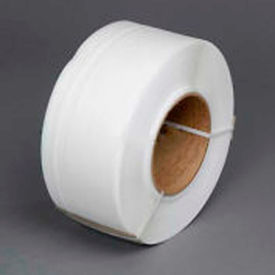 Global Industrial 236643 Machine Grade Polypropylene Strapping, 1/4"W x 18,000L x 0.025" Thick, Clear image.