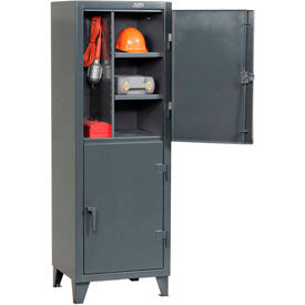 Strong Hold Products 66-24-2TPL StrongHold® 2-Tier 6 Door Personal Locker, 74"W x 24"D x 78"H, Gray, All-Welded image.