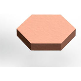3m 7100000758 3M™ Bumpon Protective Product SJ5202 - Hexagon - 0.433" W x 0.063" L - Lt. Brown - Pkg of 3000 image.