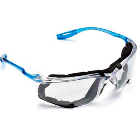 3m 7000128259 3M™ Virtua™ Safety Glasses with Foam Gasket, Blue Frame, Clear Lens image.