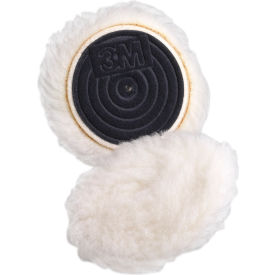 3m 7000000598 3M™ Finesse-it™ Wool Knit Buffing Pad, 85078, 3" Dia., White, 10 Bag image.