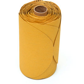 3m 7000118155 3M™ Stikit™ Gold Disc Roll 6" Dia. Aluminum Oxide P100 75 discs per roll image.